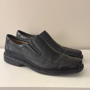Men's Clarks Unstructured UnSheridan Black Leather Loafers 11 $105